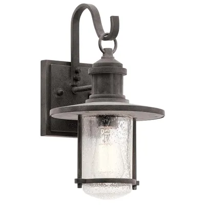 Obrázok produktu pre Vonkajšia nástenná lampa, patinovaný zinok, E27, 60 W, Riverwood, Kichler