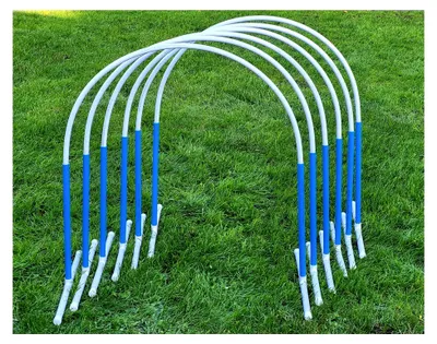 Produktbild von 6 NADAC Hoopers Bogen mit Ständer (blau), VDH-konform, Fun-Hoopers