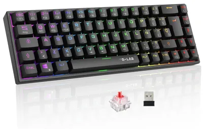 Immagine prodotto di Tastiera wireless, 65%, colore nero, layout QWERTY spagnolo