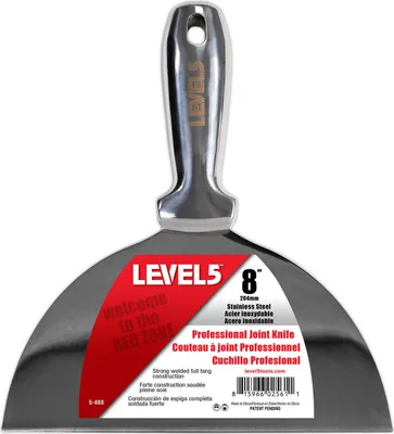 Produktbild von LEVEL5 Profi Spachtel ganz aus Edelstahl 204mm Malerspachtel Trockenbau 5-408
