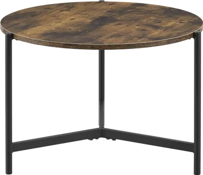 Immagine prodotto di In And OutdoorMatch Tavolino rotondo Jackson - 40xØ60 cm - Colori del legno e nero - MDF e metallo verniciato a polvere - Design moderno