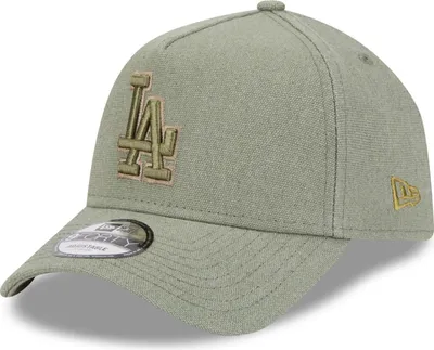 Zdjęcie produktu dla New Era A-Frame Trucker Linen Cap Los Angeles Dodgers oliwkowa
