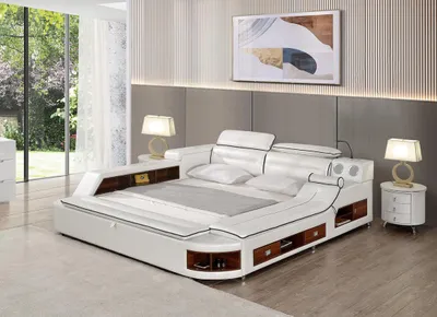 Image de Design Leder Betten Hotel Doppel Ablage Massage Liege Multifunktions Bett Luxus