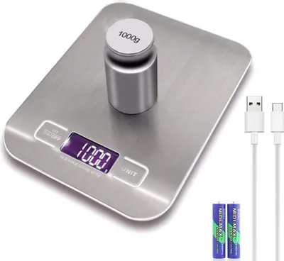 Image de Balance de cuisine numérique USB en acier inoxydable 5 kg Balance électronique post-alimentaire de précision pour la cuisine Pâtisserie Outils de mesure