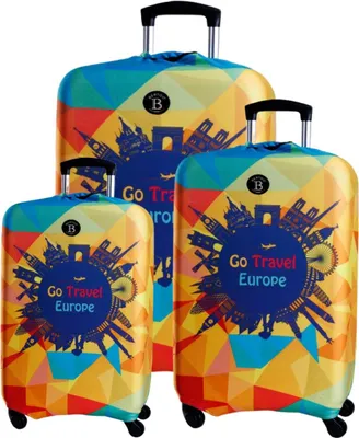 Produktbild von BERTOO Reisekofferhülle - Europa 3er Set (M, L, XXL)