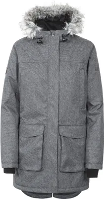 Produktbild von Trespass Damen Outdoorjacke Thundery mit Kapuze, wasserdicht TP3548 (2XL) (Schwarz/Silber/Grau)