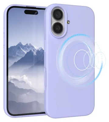 Produktbild von EAZY CASE Silikon MagSafe Handyhülle kompatibel mit Apple iPhone 17 Hülle mit Kameraschutz, Silikonhülle, Schutzhülle Lila
