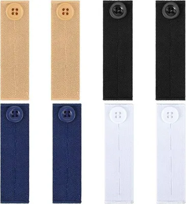 Produktbild von Famanu Knoopverlängerer für Hosen - 8 Stück, Elastische Tailleverlängerer für Jeans und Schwangerschaftshosen