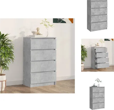 Produktbild von vidaXL Sideboard Betongrau 60x35x98,5 cm Holzwerkstoff -  Sideboards