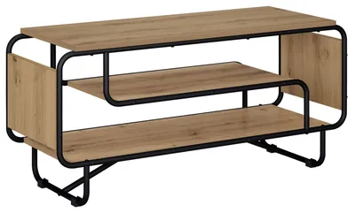 Image de Support TV vidaXL, 98 x 36 x 45 cm, bois imitation chêne artisanal