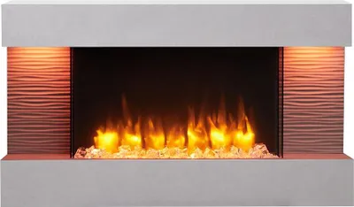 Obrázek produktu pro Elektrický krb BALDERIA Aidan – nástěnný krb, 2000 W – betonový vzhled
