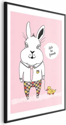 Produktbild von Posterpapier Poster - Rabbit's Friend 21x30 cm Für Kinder e-A-0109-ao-a