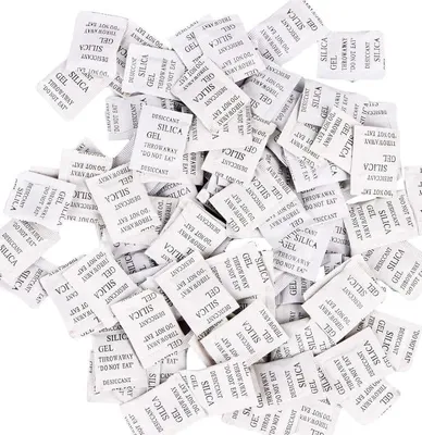 Produktbild von Silicagel-Trockenmittelbeutel - Feuchtigkeitsabsorbierend gegen Schimmel und Gerüche - 200 Packungen à 1 g