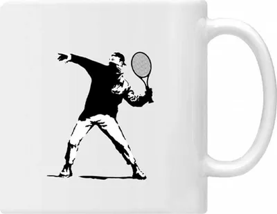 Image de Apoh - Tasse à café, Banksy PN1451 (taille unique) (Blanc)