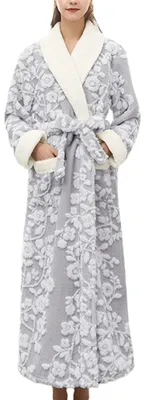 Productafbeelding van Luxe Fleece Badjas voor Volwassenen met Zak en Ceintuur