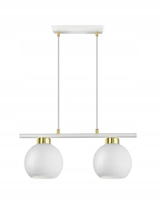 Zdjęcie produktu dla Lampa Wisząca Sufitowa Żyrandol Biała Szklane Kule White Glass BZR2 LED E27