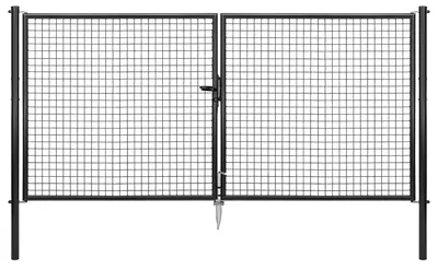 Produktbild von Alberts 601980 Wellengitter-Doppeltor, matt schwarz, Breite 300 cm, Höhe 150 cm