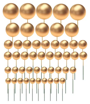 Kuchendekoration – 50 goldene Schaumstoffbälle, 1–4 cm