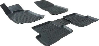 Image de 3D Tapis De Sol en Caoutchouc Premium Pour Mercedes C Class W204 2008-2015, Bord Haut, Noir, Antidérapant, Toutes Saisons