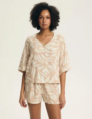 Productafbeelding van Damespyjama Henderson Dextra, gemaakt van 100% viscose, in de kleur oranje, maat L