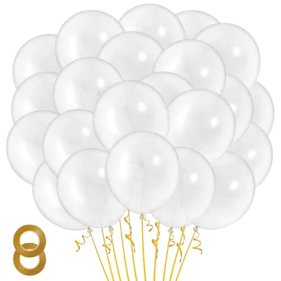 Transparente Luftballons 100 Stk. 30,5 cm Latex für Partydekoration