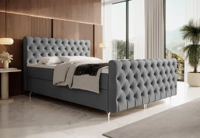 Obrázok produktu pre Čalúnená posteľ 140x200 ADRIA PLUS s úložným priestorom - šedá