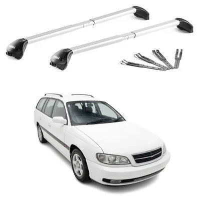 Image de Barres de toit pour Opel Omega A Break 1986-1993 Alu Gris Argenté 2 pièces ABE, productTiles.product.images.aiGenerated