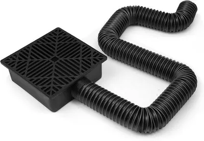 Productafbeelding van Afvoer, flexibele gootverlenging, regenwaterblik, regenwaterafvoer, dakgoot, afvoerverlenging van 40 tot 155 cm, voor