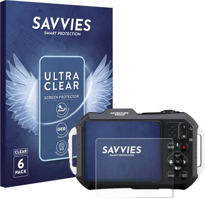 Produktbild von 6x Für Ricoh Pentax WG-1000 Schutzfolie Savvies Displayschutz Display Schutz Folie Klar Transparent
