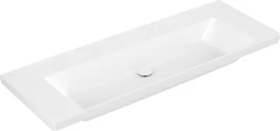 Produktbild von V&B Schrank-Waschtisch Subway 3.0 130x47cm, eck., o. HL/o ÜL, weiß C-plus