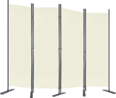 Produktbild von LZQ Paravent Paravents 4 teilig Raumteiler Windschutz Spanische Beige klappbar Trennwand Balkon Sichtschutz Stellwan