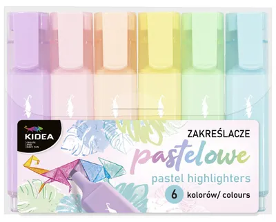Zdjęcie produktu dla Zakreślacze Kidea pastelowe 6 kolorów