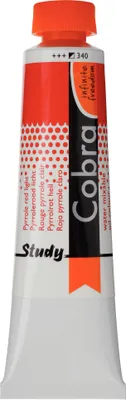 Produktbild von Cobra Study Wassermischbare Ölfarbe Tube 40 ml Pyrrolrot Hell 340