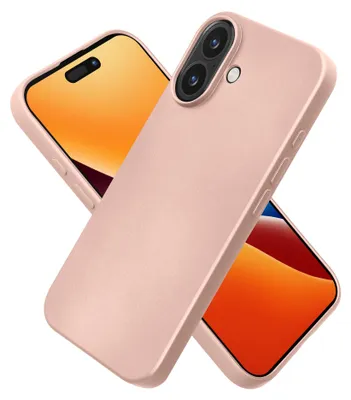 Produktbild von kwmobile Handyhülle für Apple iPhone 16 Hülle - Silikon Case metallisch schimmernd - Schutzhülle Cover - Metallic Rosegold