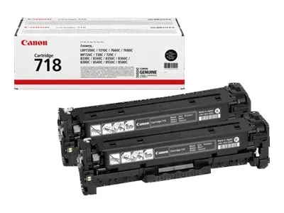 Immagine prodotto di Canon CRG-718 BK Value Pack - Confezione da 2 - Nero