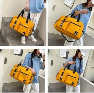 Image de Sac de sport jaune imperméable de 36 litres avec compartiment à chaussures