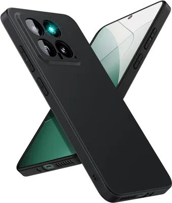 Zdjęcie produktu dla Silikonowe etui na telefon komórkowy Xiaomi 14 Protective Cover Matt Black Backcover