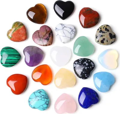 Produktbild von Heilung Kristall Set Natürliche Herz Edelsteine 20 Stück Meditation 0,6 Zoll