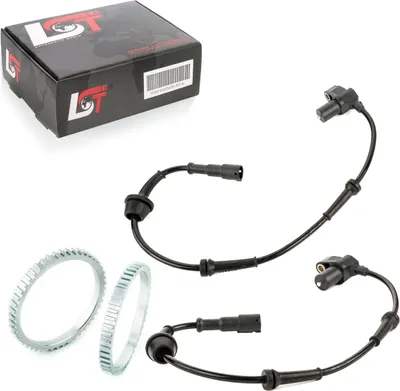 Produktbild von 2x ABS-Sensor und ABS-Ring Set Vorderachse 48 Zähne für VW TRANSPORTER IV T4