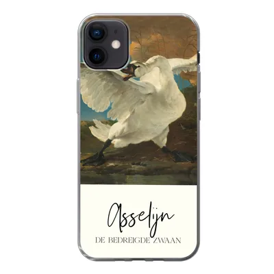Produktbild von MuchoWow® Handyhülle Schutzhülle Hülle für iPhone 12 mini Der gefährdete Schwan - Asselijn - Alte Meister Silikon Softcase Handy Hülle - Bild