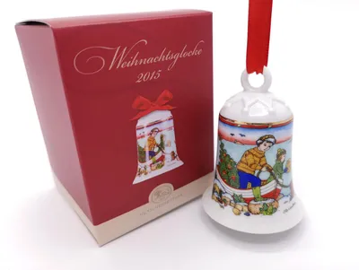 Produktbild von Hutschenreuther Porzellan Weihnachtsglocke Glocke 2015 mit Originalverpackung