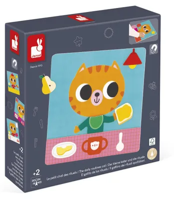 Productafbeelding van Janod Kattenfiguur voor de dagelijkse routine, meerkleurig. Meerkleurig, one size