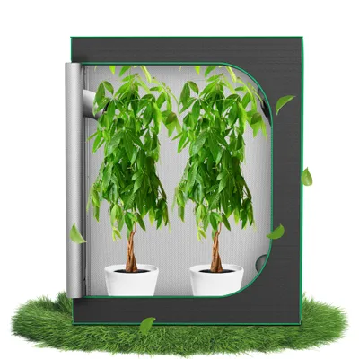 Obrázek produktu pro XMTECH Malý pěstební stan, vhodný pro Aerogarden, hydroponický pěstební systém, vnitřní pěstební stan z vysoce reflexního materiálu Mylar s větracím okénkem, velikost: 120 x 60 x 150 cm