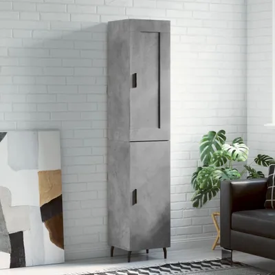 Obrázek produktu pro vidaXL Highboard concrete grey 34,5x34x180 cm odvozený dřevěný výrobek
