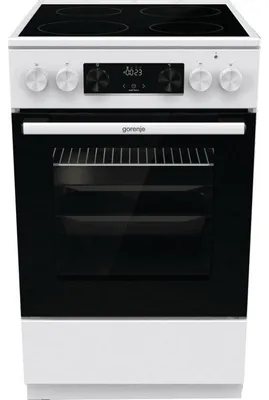 Obrázok produktu pre Gorenje GEC5C42WG, Voľne stojaci sporák, Biela, Otočné, Senzor, Horné predné, Sklo, Elektronický