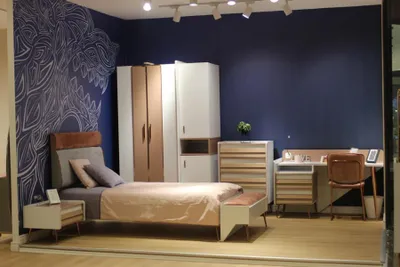 Produktbild von Komplett Jugendzimmer Kinderzimmer Set Kleiderschrank Kommode Schreibtisch 6tlg.