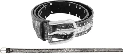Produktbild von Gürtel Nieten+Glitzer anthrazit 70 cm - bb-Klostermann 22195 - Kindergürtel -