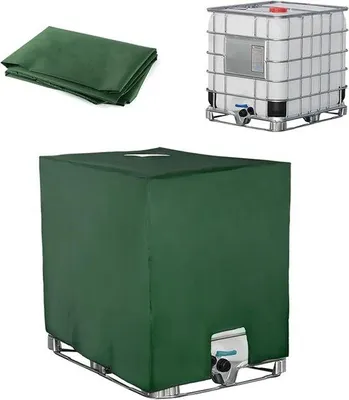 Produktbild von Famanu Abdeckplane für IBC Tank 1000L - UV-Schutz, staubdicht, regensicher, grün