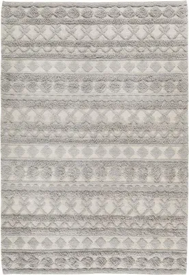 Image de Tapis de salon et de chambre à coucher en laine avec motif scandinave TINCA