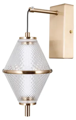Zdjęcie produktu dla Kinkiet LED FUENTE złoty 5W Ciepła biel 422lm metal wym:28x12x19,5cm IP20 Italux